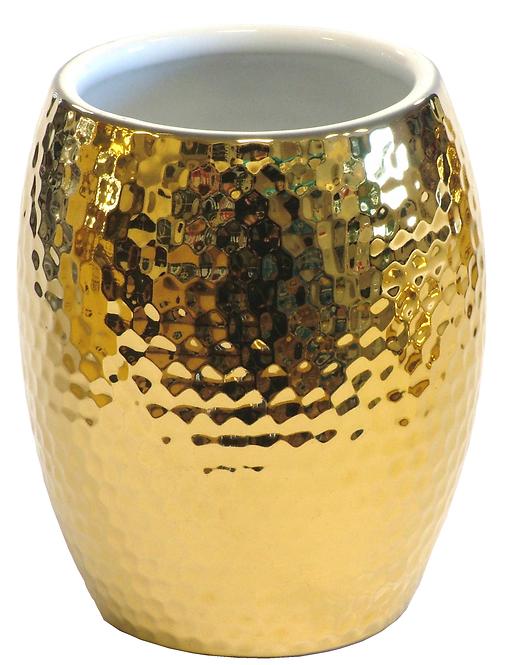 Čaša za četkice KARAT keramika zlatna CST-1824 84
