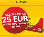 POKLON KARTICA 25 EUR ZA SVAKIH POTROŠENIH 250 EUR