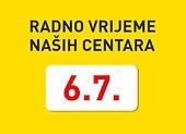6.7. RADNO VRIJEME NAŠIH CENTARA
