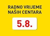 5.8. RADNO VRIJEME NAŠIH CENTARA