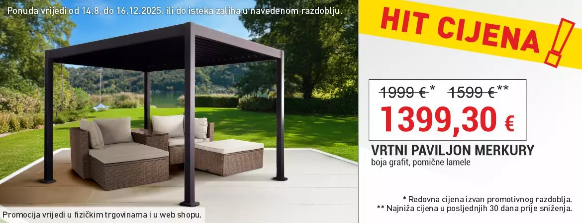 vrtni paviljon merkury do 30.11
