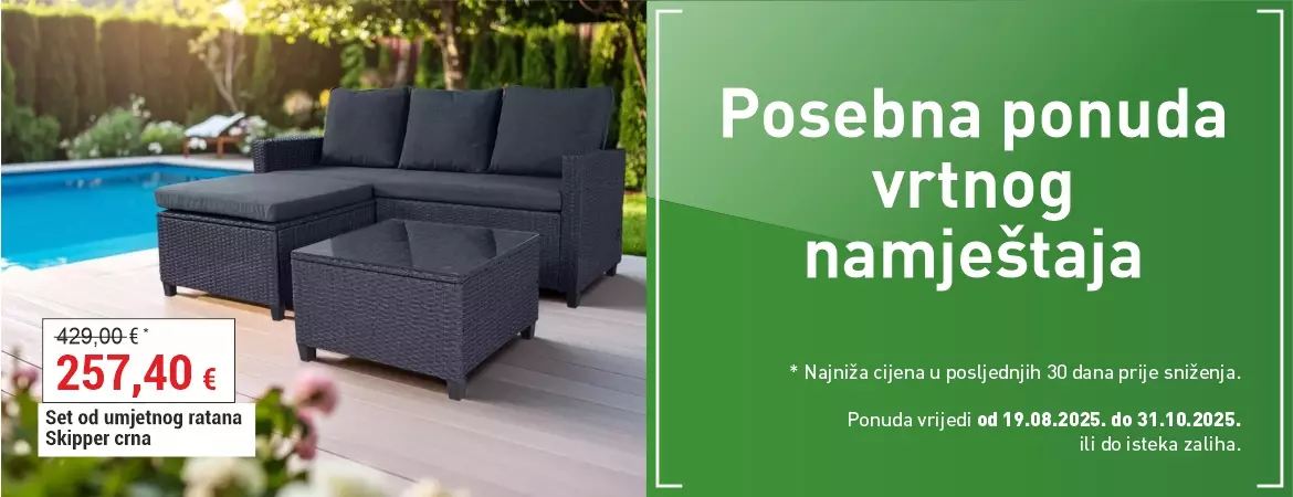 Posebna ponuda vrtnog namještaja do 31.10