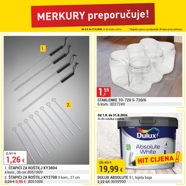 merkury preporučuje od 4.8. do 17.8.2026