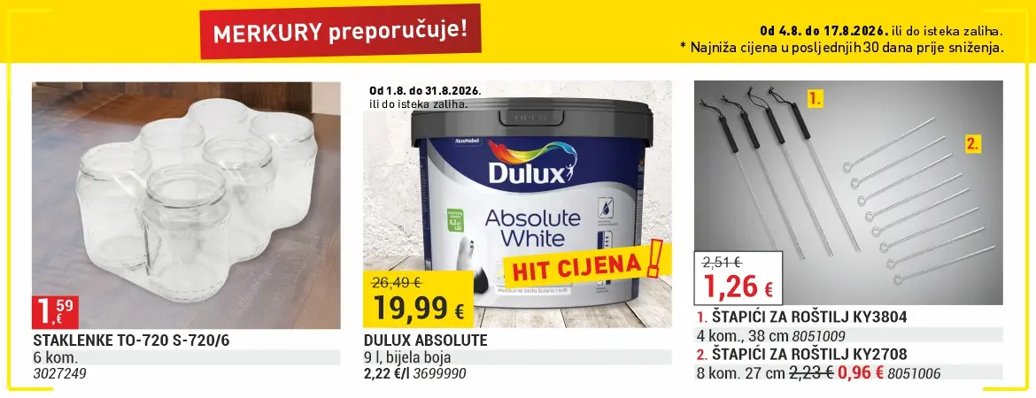 merkury preporučuje od 4.8. do 17.8.2026