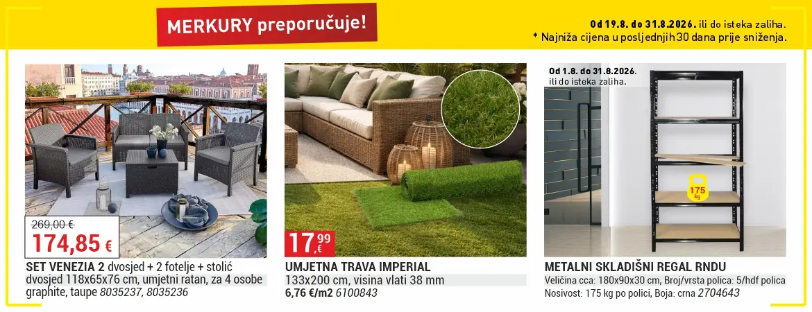 merkury preporučuje od 19.8. do 31.8.2026