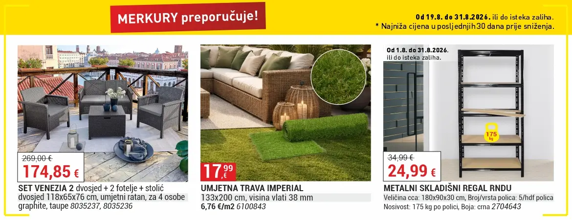 merkury preporučuje od 19.8. do 31.8.2026