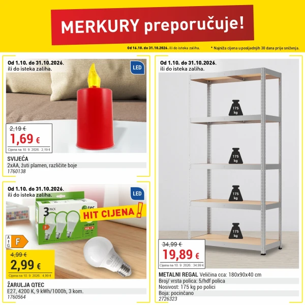 merkury preporučuje od 16.10. do 31.10.2026