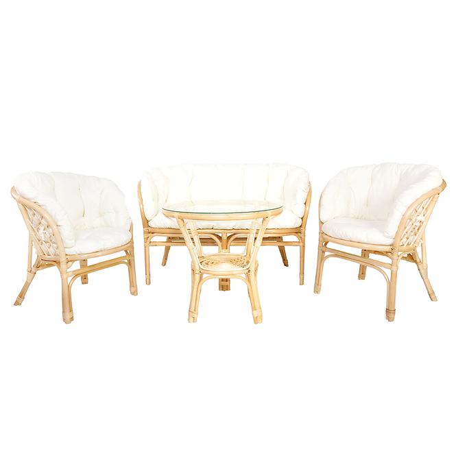 Set od ratana Tropicana natur/bež