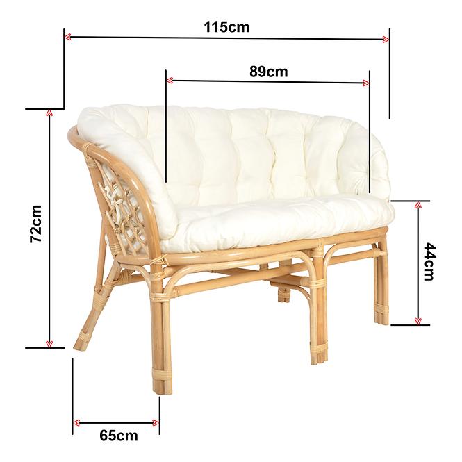 Set od ratana Tropicana natur/bež