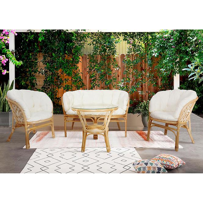 Set od ratana Tropicana natur/bež