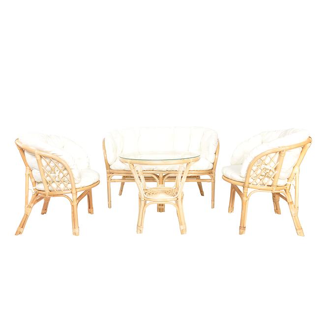 Set od ratana Tropicana natur/bež