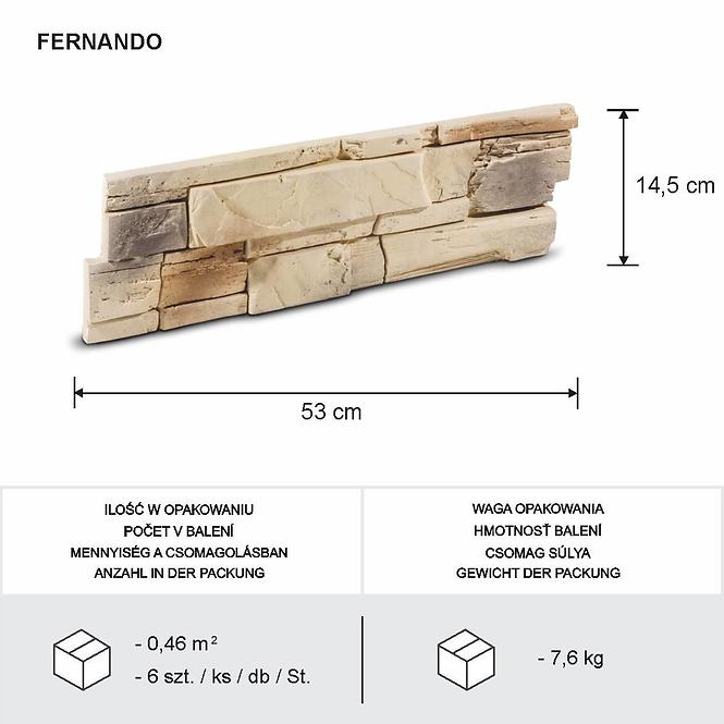 Gipsani kamen Fernando bež pak=0,46 m2