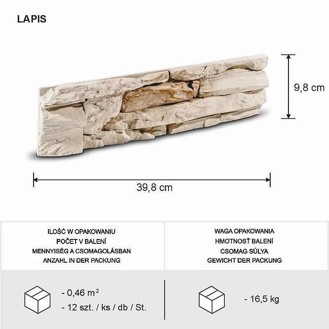 Kamen Lapis bež/smeđa pak=0,46 m2