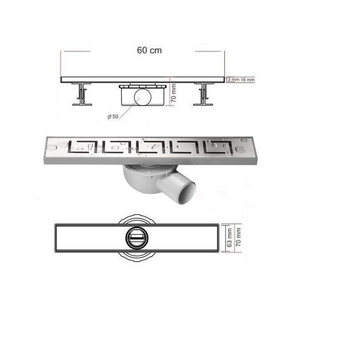 Linearna tuš kanalica Axus L-600 12308