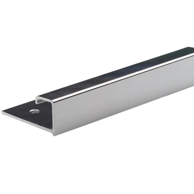 ALUSQUARE ALU ANOD SILVER CHROMED MM 2500/27/10