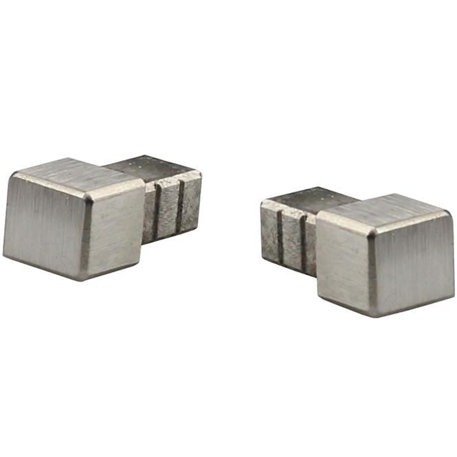 TILETRIM CORNER CAP CUBINOX BRUSHED S-STEEL MM10
