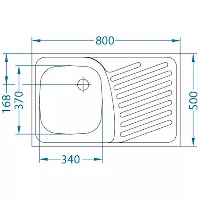 Sudoper 1 korito 80/50l+sifon