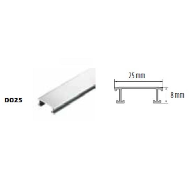 PROFIL INOX DECOR C-1 25 MM/250 CM