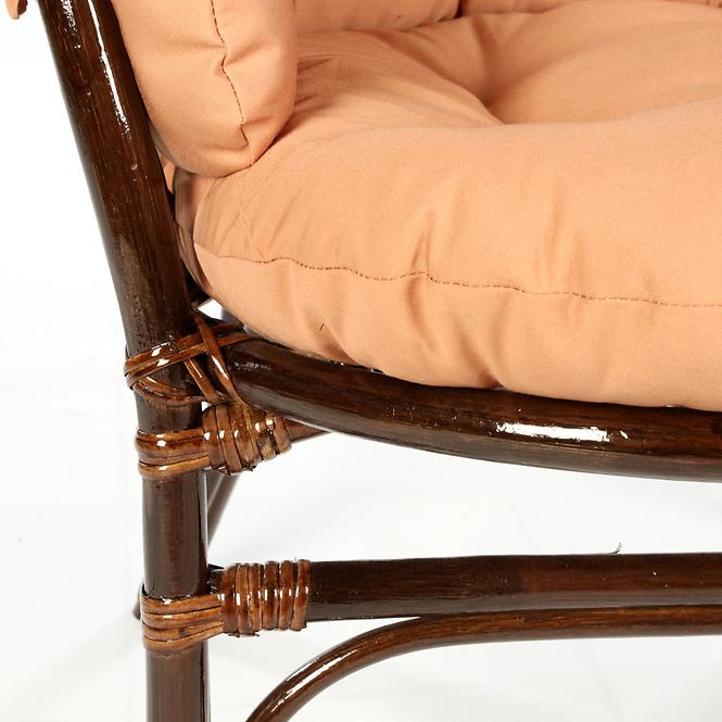 Set od ratana Tropicana tamno smeđi/cappuccino
