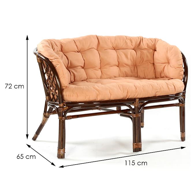 Set od ratana Tropicana tamno smeđi/cappuccino