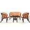 Set od ratana Tropicana tamno smeđi/cappuccino,6
