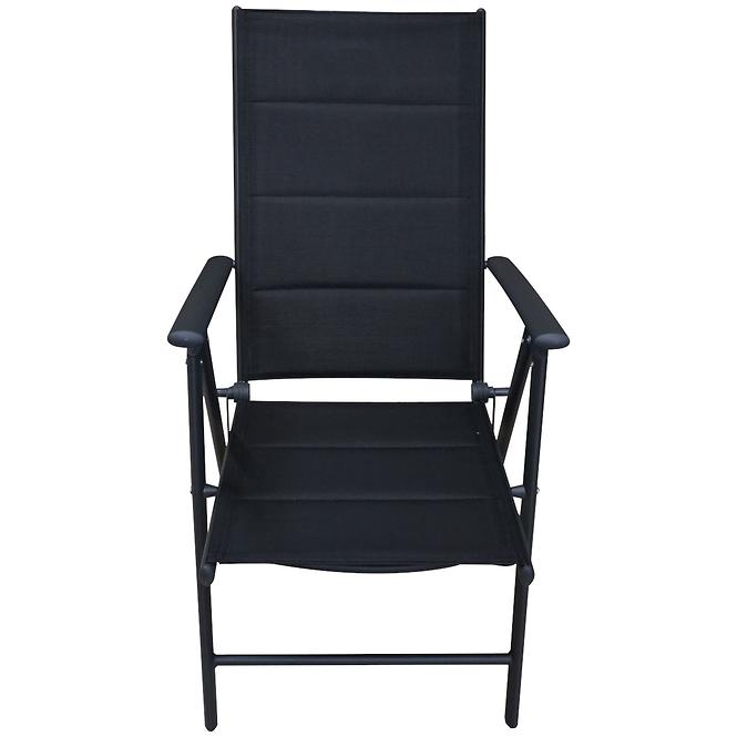 Vrtni set namještaja stol Polywood crni + 6 stolica Vigo