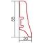 Drvena lajsna hrast zlato P20 58mm. 2,2 m,2
