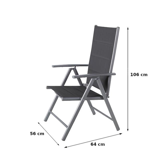 Vrtni set namještaja stol Polywood sivi + 4 stolice Plakat