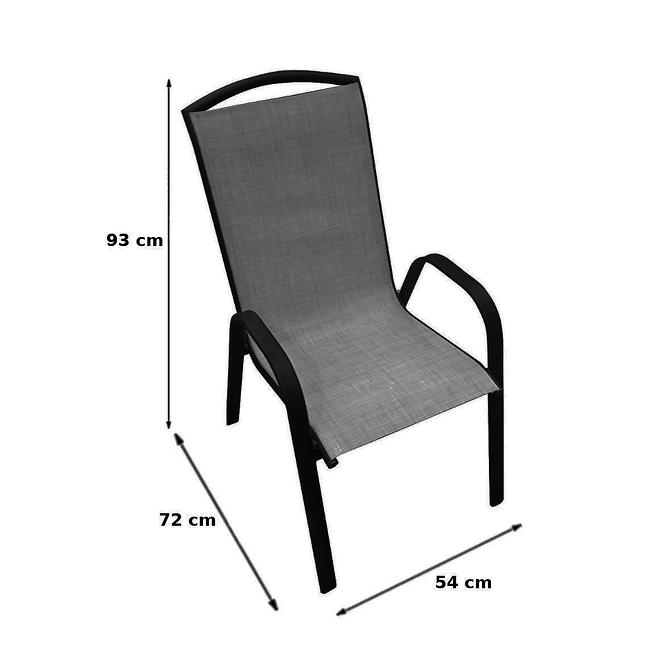 Vrtni set namještaja stol Polywood + 4 stolice Himalaya crna