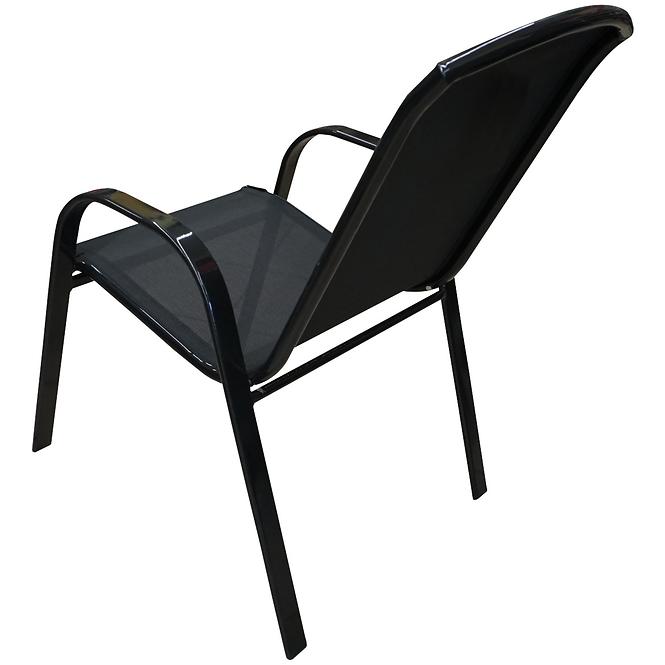 Vrtni set namještaja stol Polywood + 4 stolice Himalaya crna