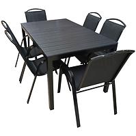 Vrtni set namještaja stol Polywood + 6 stolica Himalaya