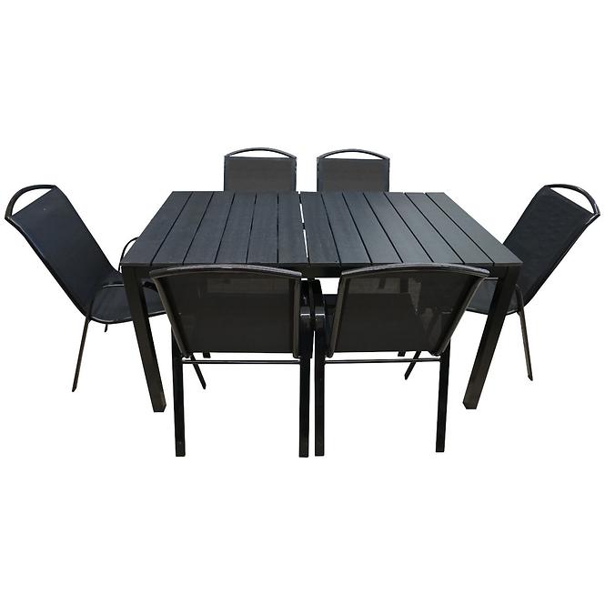 Vrtni set namještaja stol Polywood + 6 stolica Himalaya