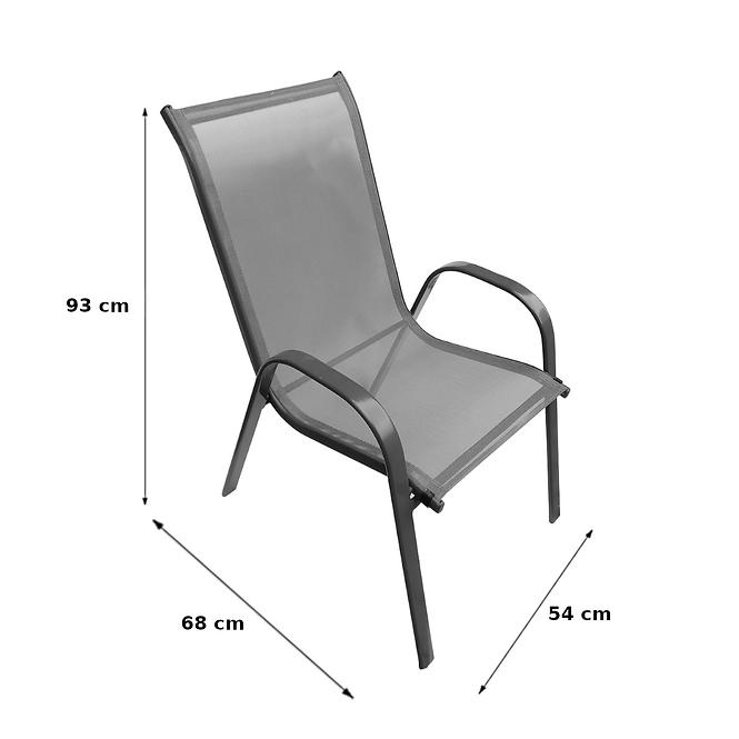 Vrtni set namještaja stol Polywood + 4 stolice taupe