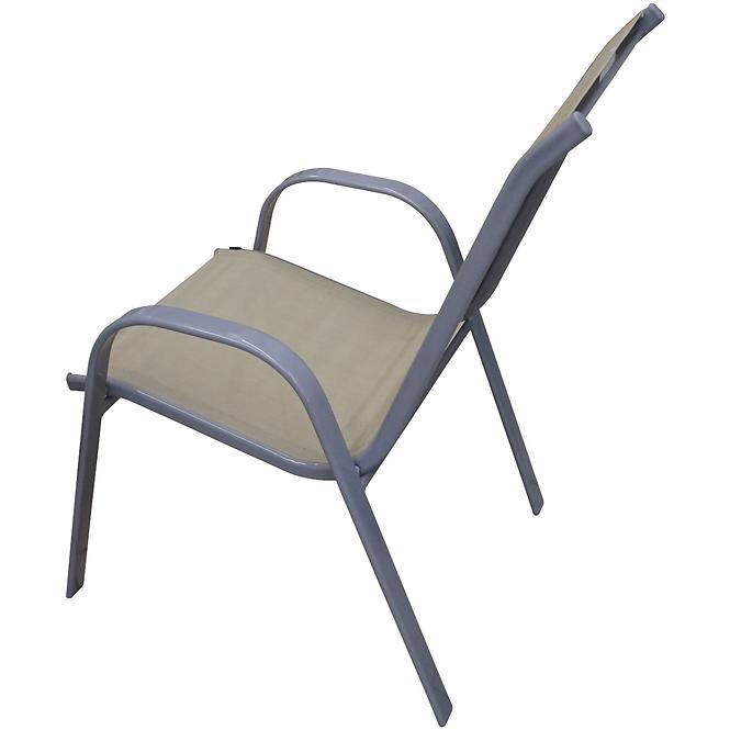 Vrtni set namještaja stol Polywood + 4 stolice taupe