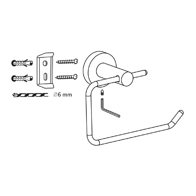 Držač toaletnog papira Carbon crni CKB-7420 99