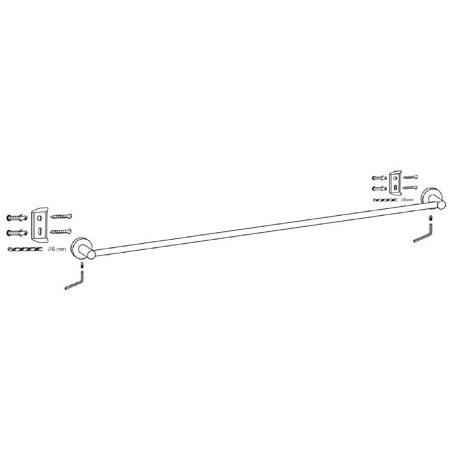 Zidna vješalica 60cm Carbon crna CKB 7409 99