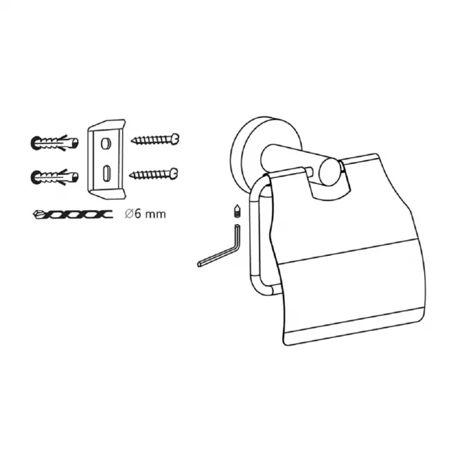 Držač toaletnog papira s poklopcem Carbon crni CKB-7419 99,2