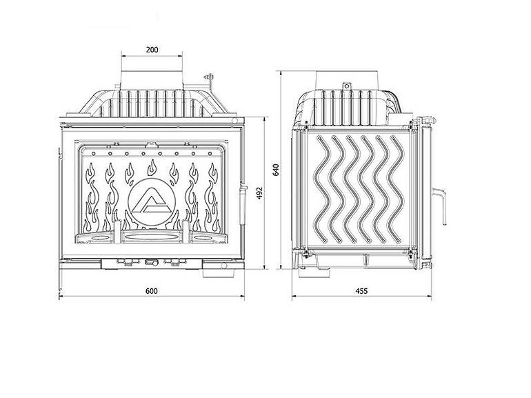 Kamin pahuljica W17 12.3 kW Eko dekor