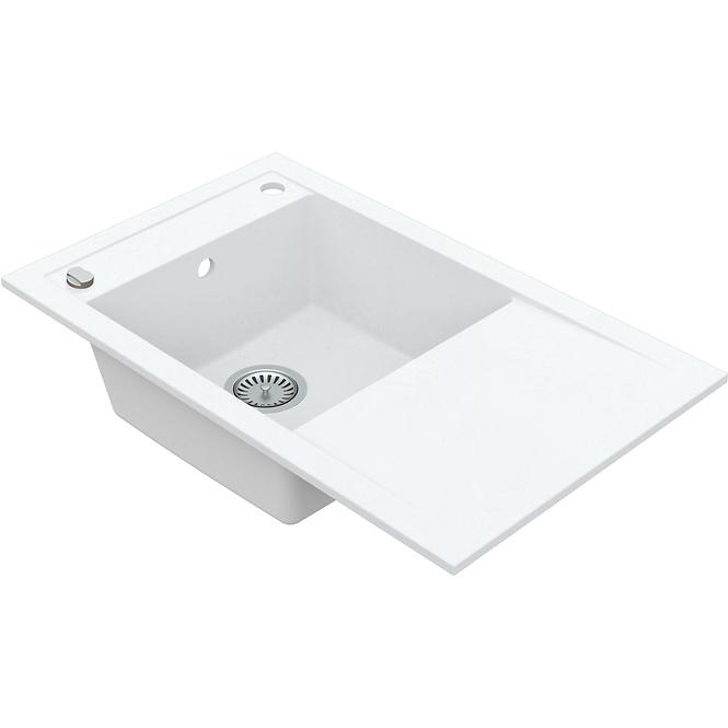 Granitni sudoper merkury 1 korito 780x480 bijeli