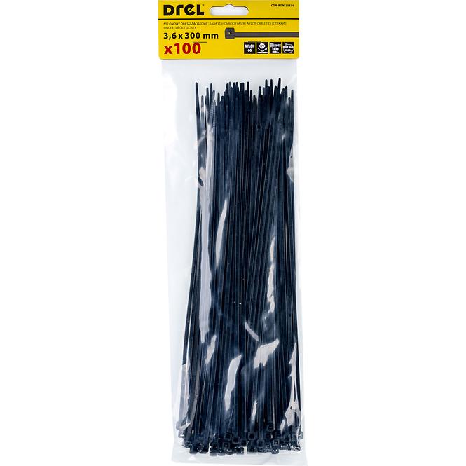 ELEKTRO VEZICE CRNO NYLON 3.6 X 300 MM 100KOM