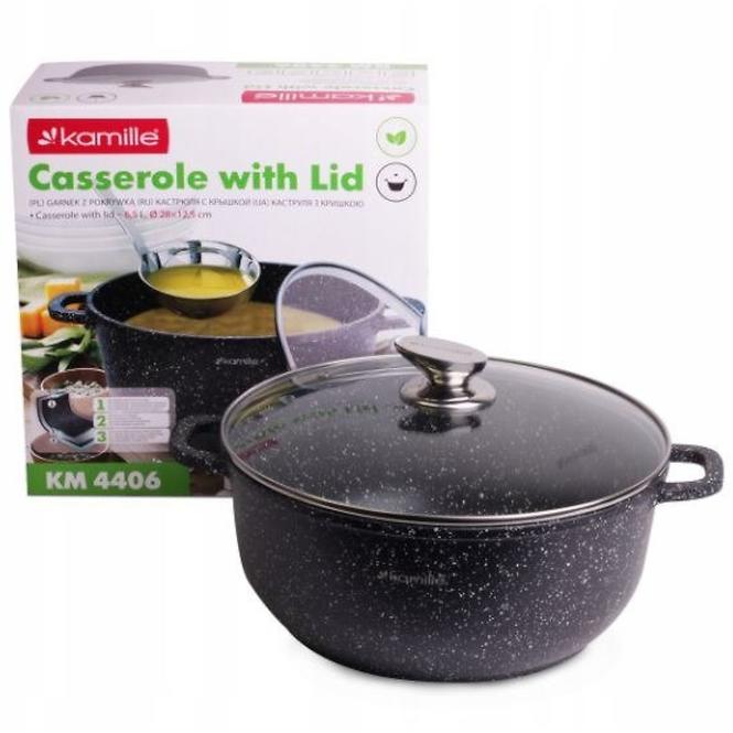 Lonac kamena 6.5l staklena deka 4406