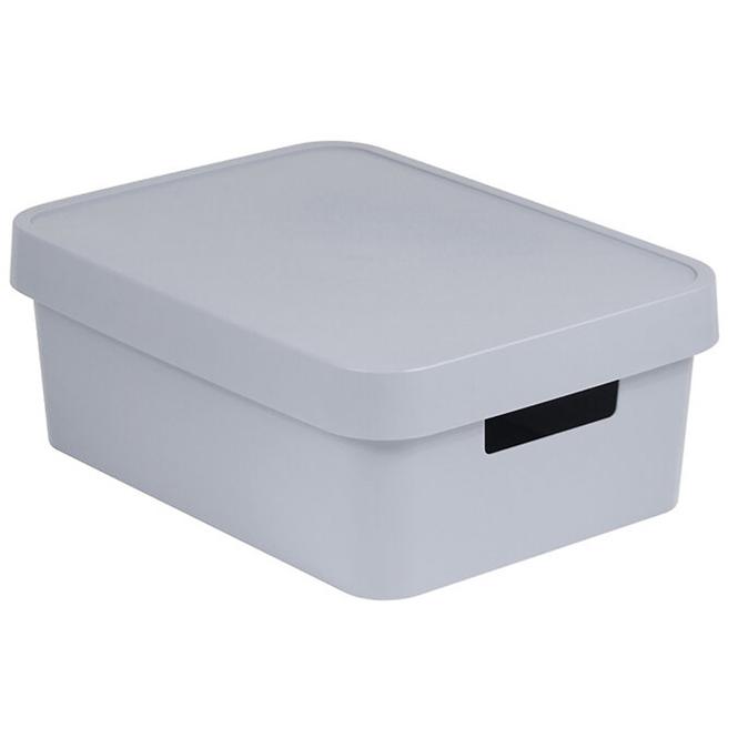 Spremnik s poklopcem infinity 11l 229246 svijetlo sivi