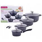 Set lonaca s mramornim premazom 8 dijelova 4429