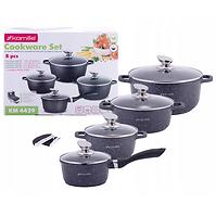 Set lonaca s mramornim premazom 8 dijelova 4429