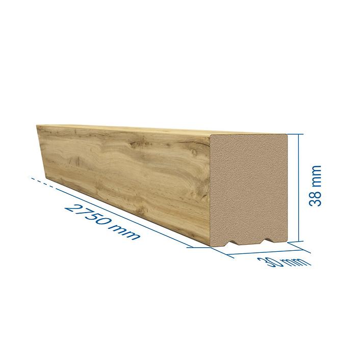 Zidne lamele 3d hrast wotan  30x38x2750mm