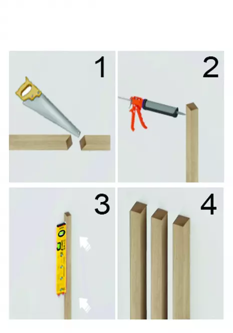 Zidne lamele 3d hrast wotan  30x38x2750mm,6
