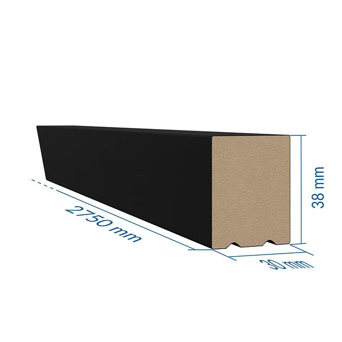 Zidne lamele 3d crna mat 30x38x2750mm