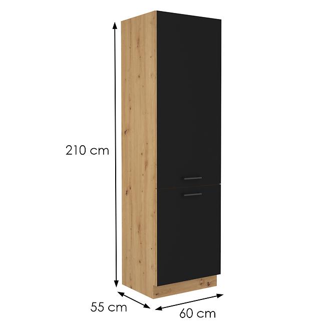Kuhinjski ormar Modena 60dk-210 2f crni / zanatski hrast