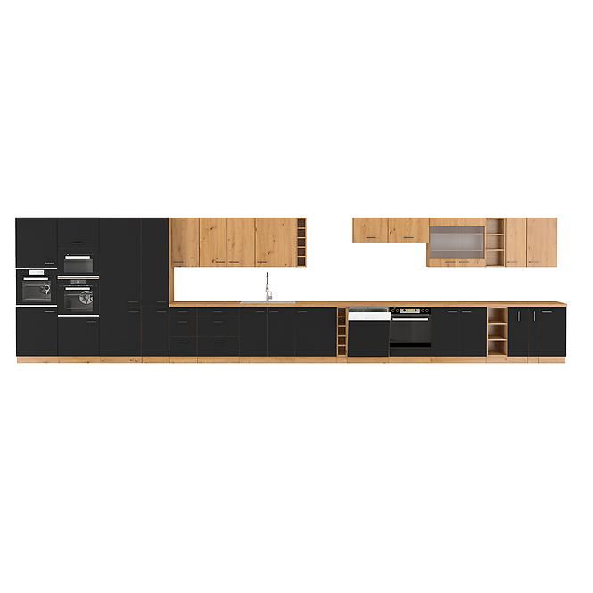 Kuhinjski ormar Modena prednji dio zm 570x446 crni / zanatski hrast