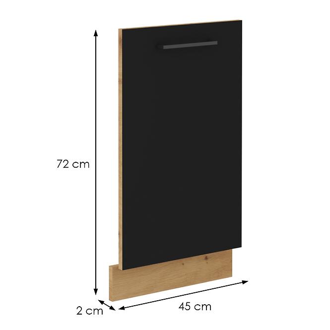 Kuhinjski ormar Modena prednji dio zm 713x446 crni / zanatski hrast